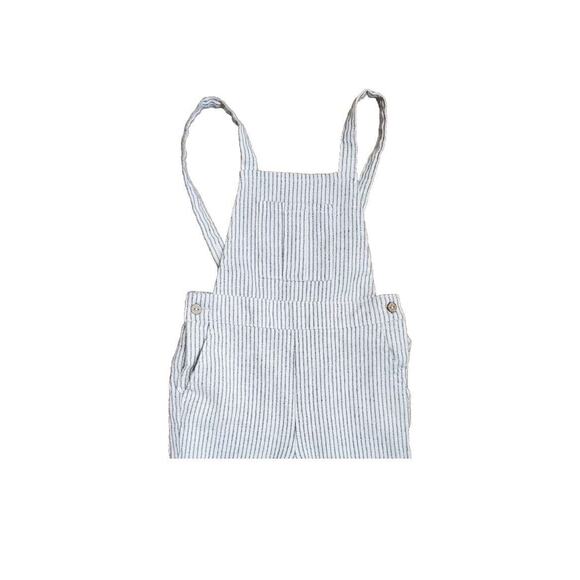 Rylee And Cru Overalls Baby 12-18 Months Blue White Striped Linen Cotton Blend - Picture 6 of 6